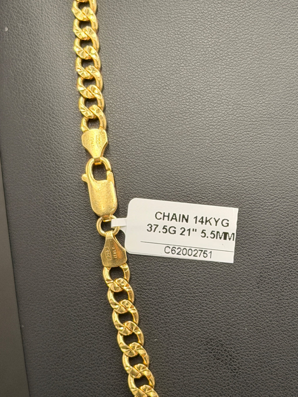 14K Gold Cuban Link Chain 21 in 5.5mm