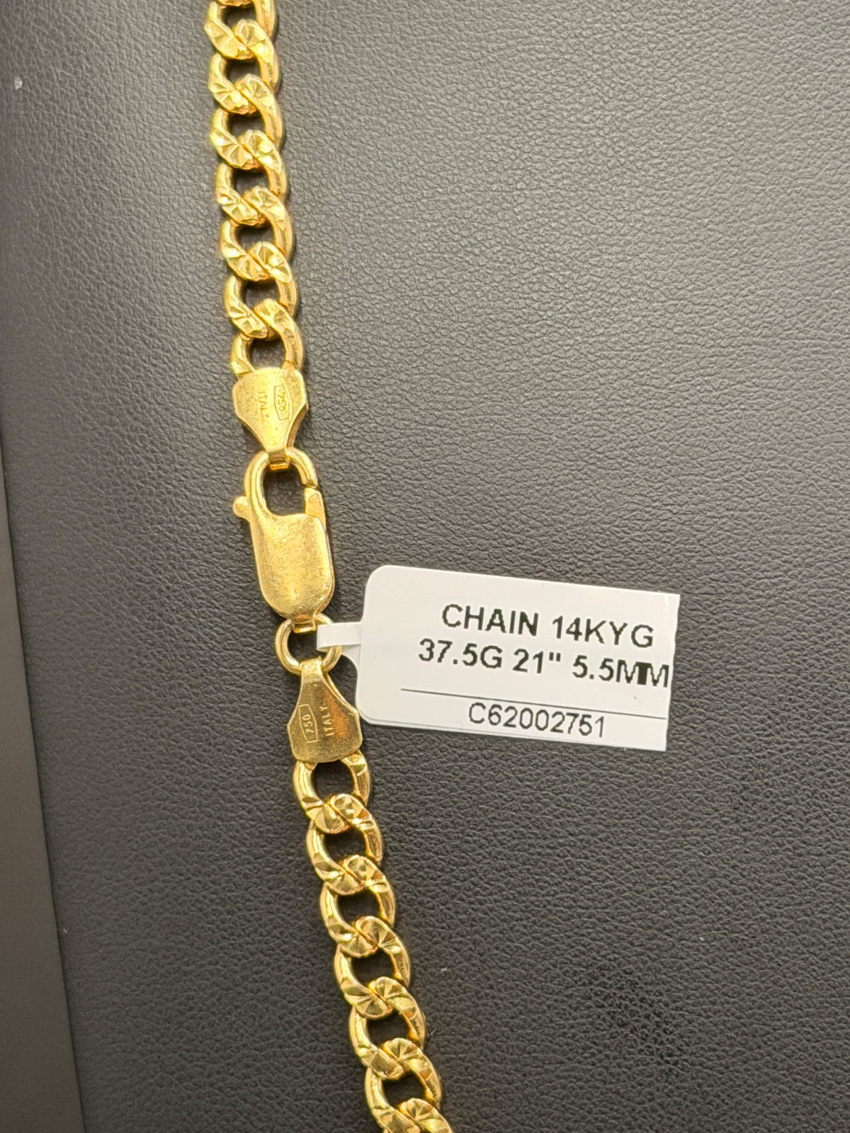 14K Gold Cuban Link Chain 21 in 5.5mm