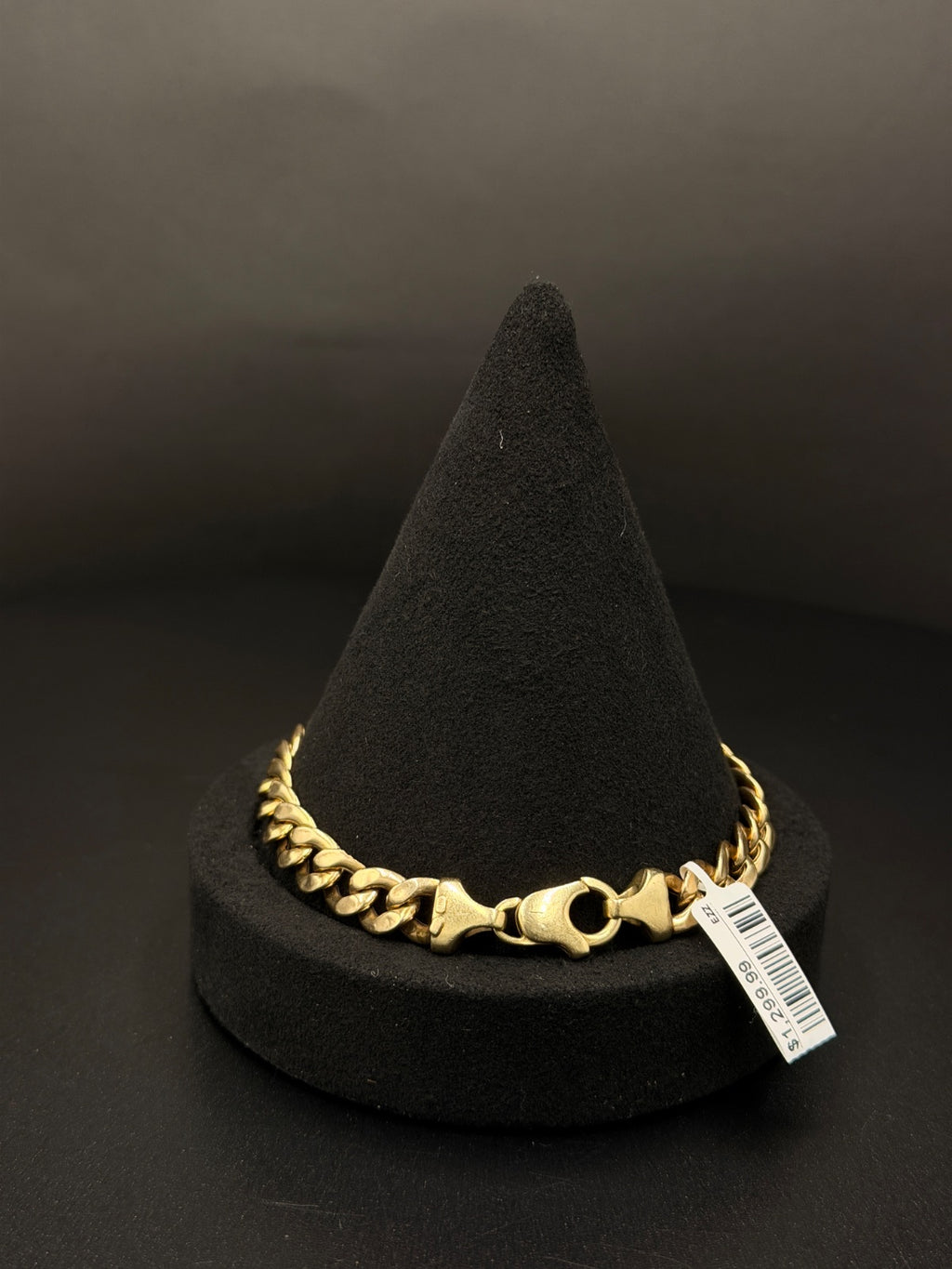 10K Yellow Gold Curb Link Bracelet 11.9 Grams — photo 3