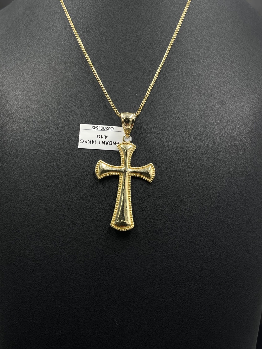 14K Yellow Gold Cross Pendant 4.1 Grams