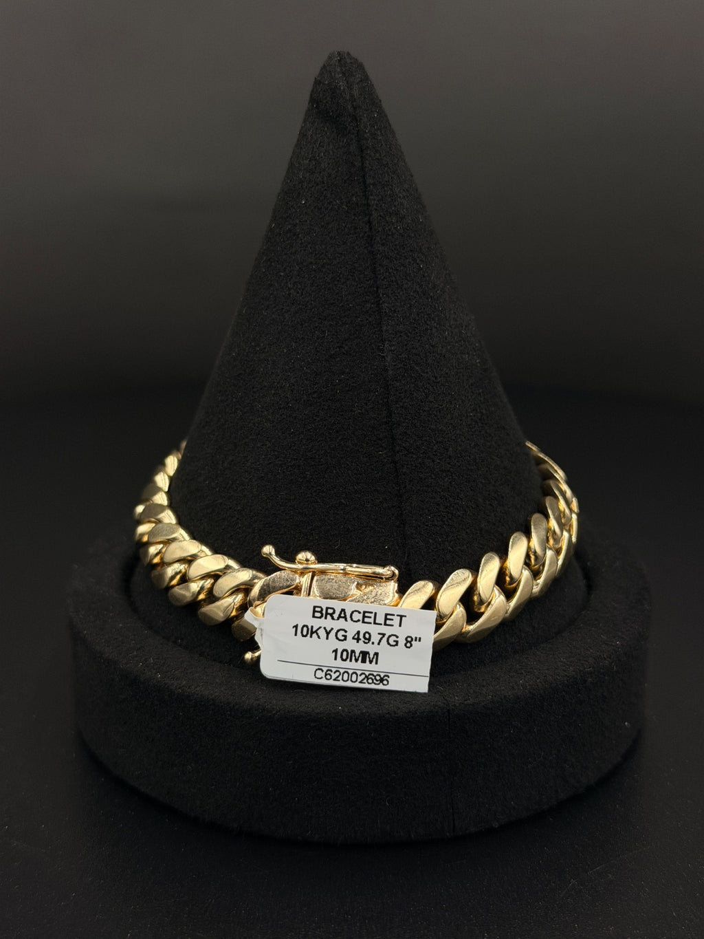 10K Gold Miami Cuban Link Bracelet 8in