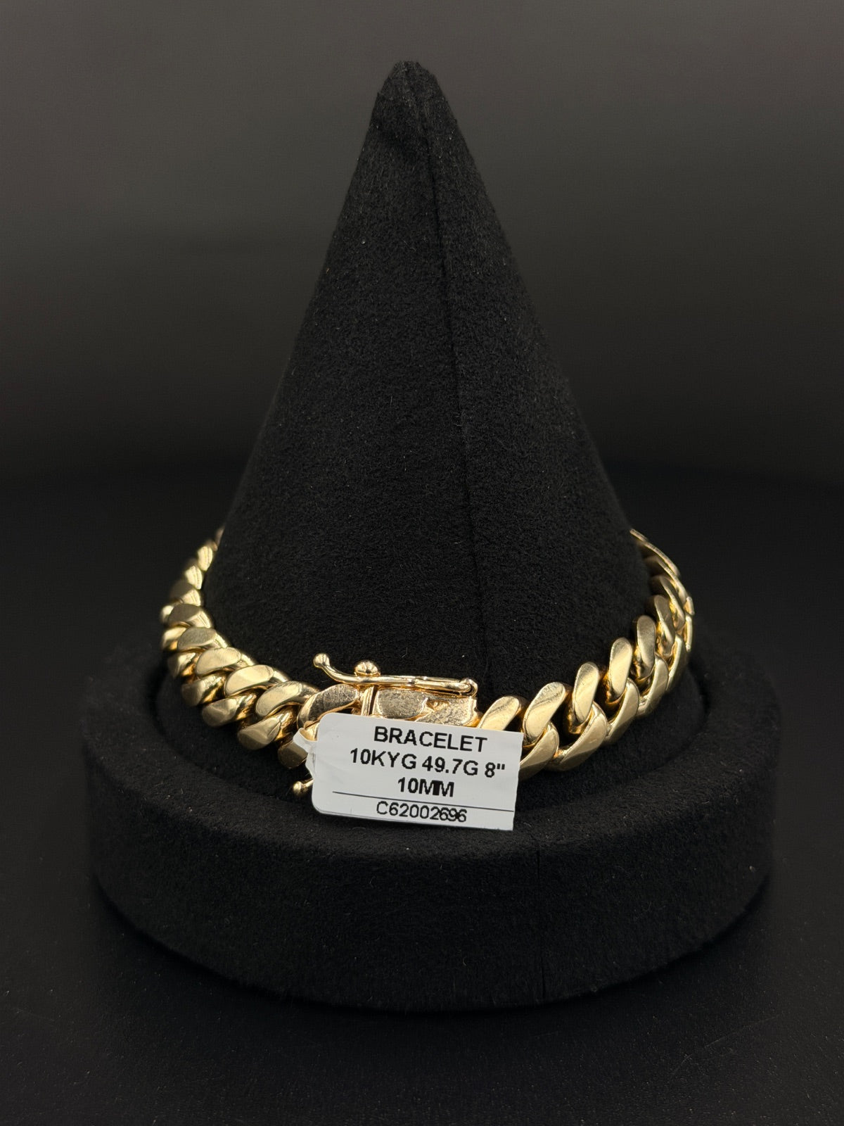10K Gold Miami Cuban Link Bracelet 8in