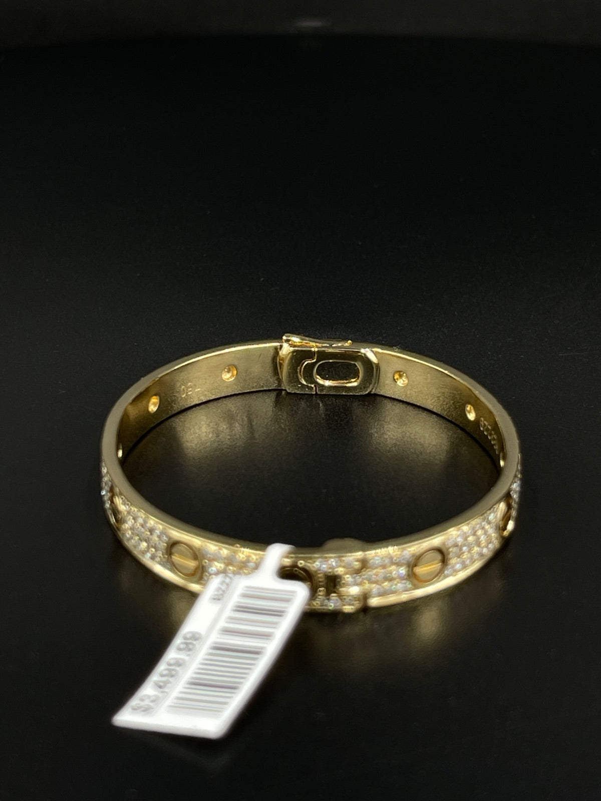 18K Diamond Gold Bangle Bracelet