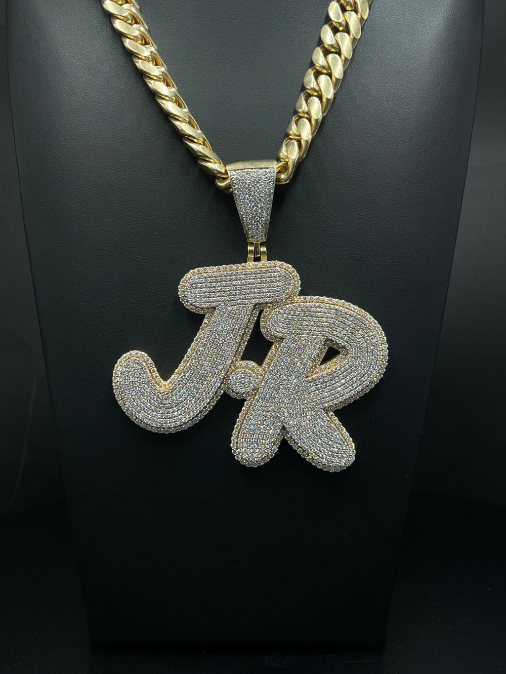 14K Gold Diamond Initial Pendant for Sale Pre-Owned