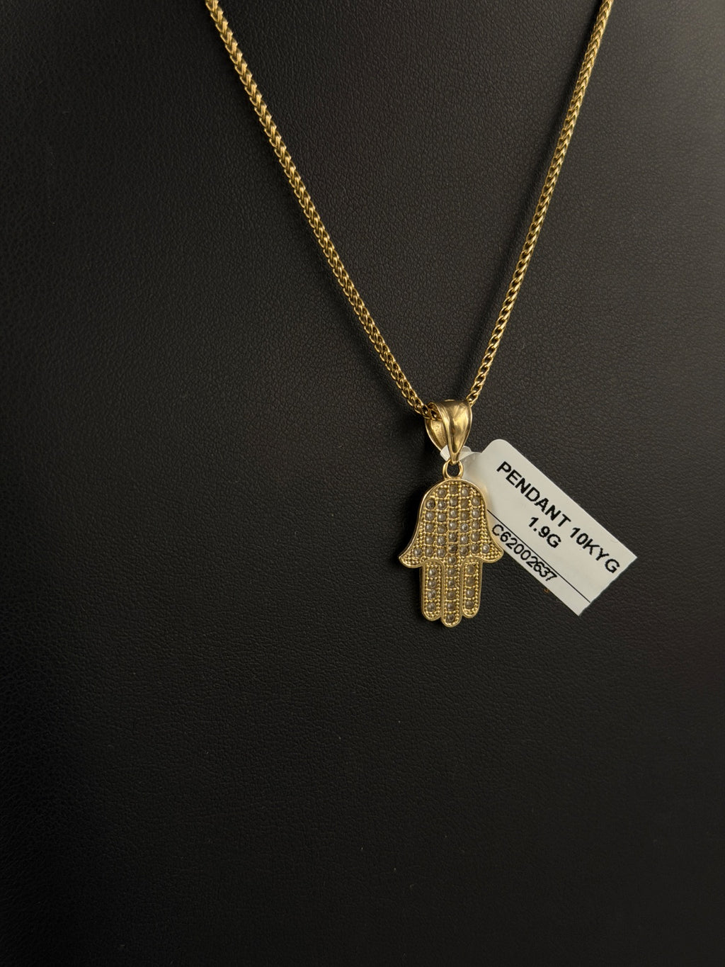10K Gold Hamsa Hand Pendant for Sale
