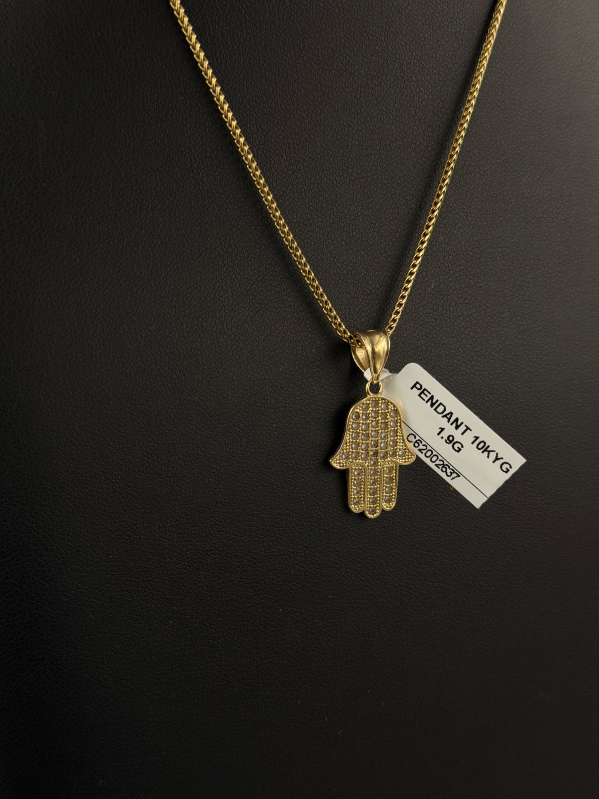 10K Gold Hamsa Hand Pendant for Sale