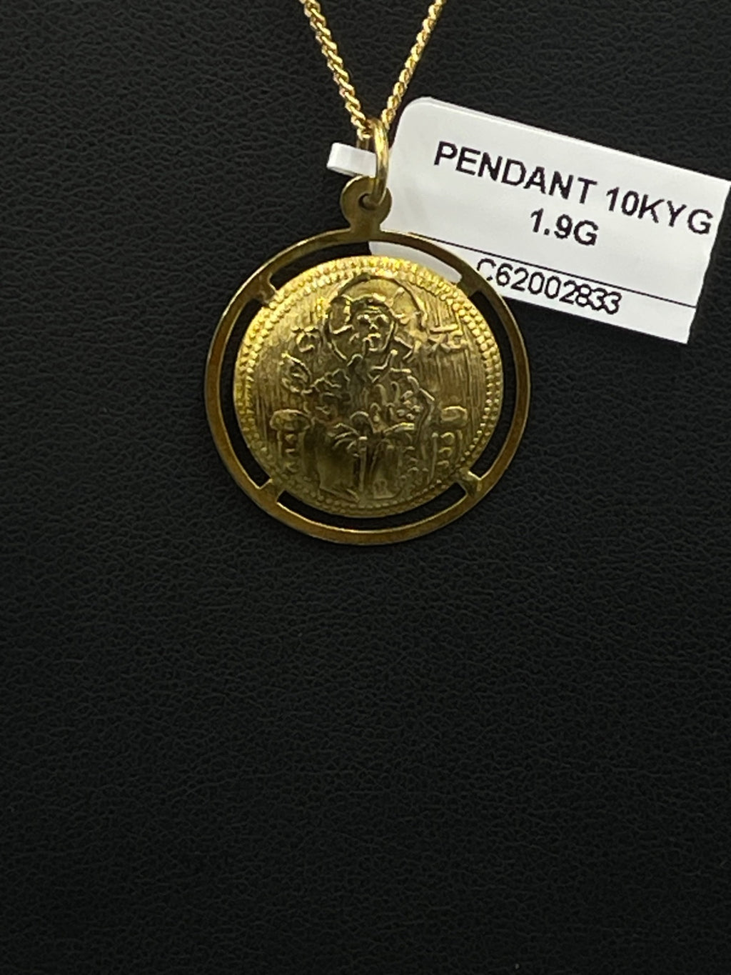 10K Gold Religious Medal Pendant 21.28mm
