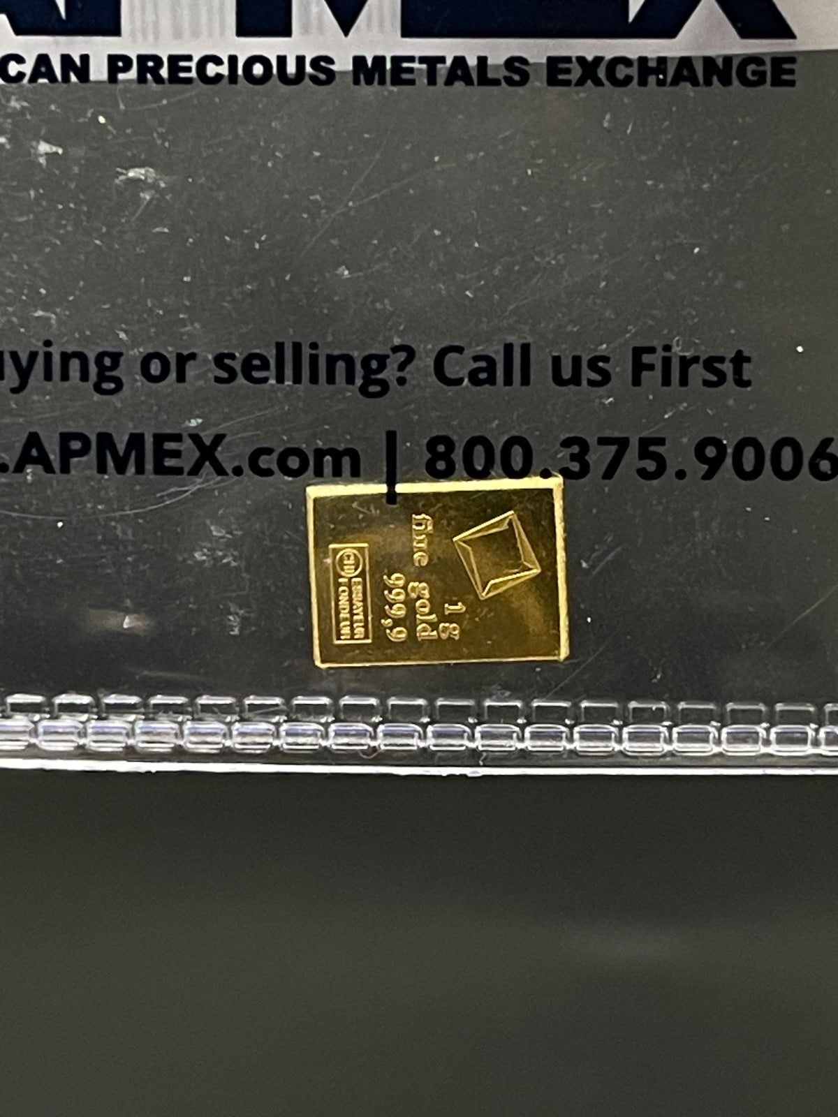 Valcambi 1g Gold Bar 999.9 Fine — Essayeur Fondeur Stamped — photo 3