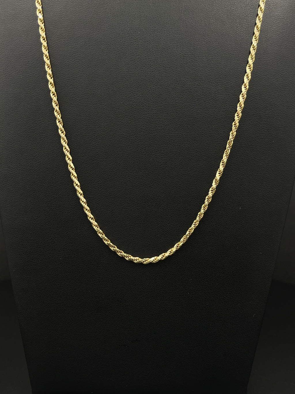 14K Gold Rope Chain Necklace 23 in 2mm