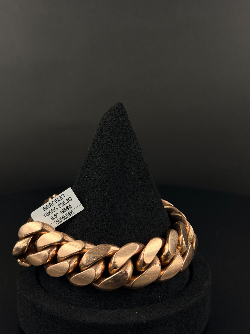 10K Rose Gold Miami Cuban Link Bracelet 8.5in