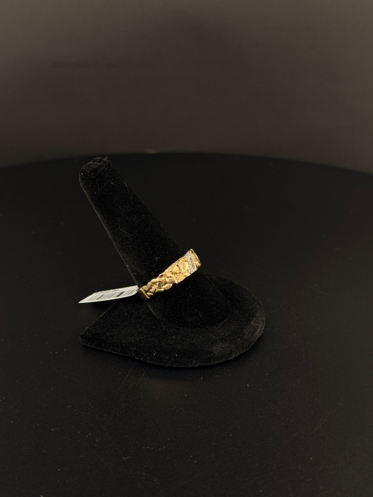 10K Gold Textured Band Ring Size 10.5 for Sale