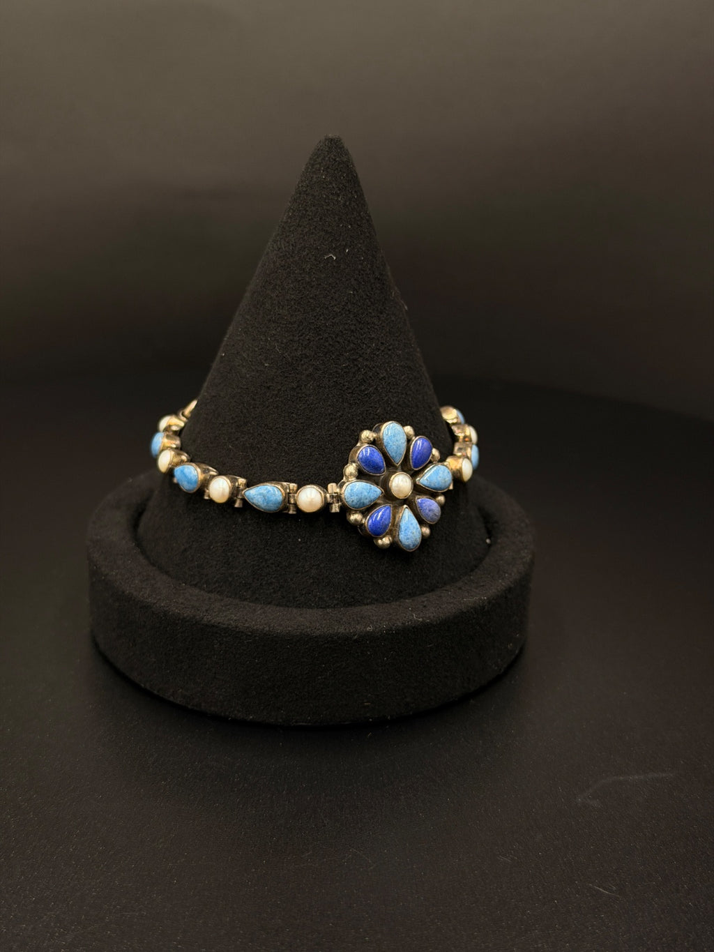 Sterling Silver Southwestern-Style Cluster Bracelet 51.2 Grams — photo 3