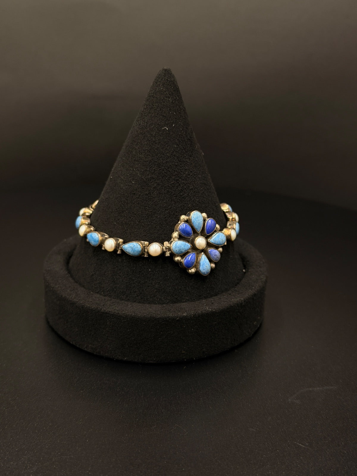 Sterling Silver Southwestern-Style Cluster Bracelet 51.2 Grams — photo 3