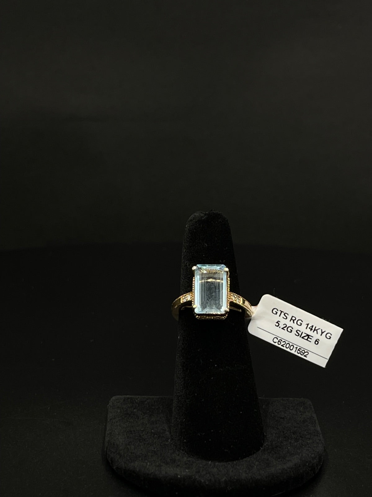 14K Gold Aquamarine Ring – Size 6, 5.2g | DD Pawn Loans