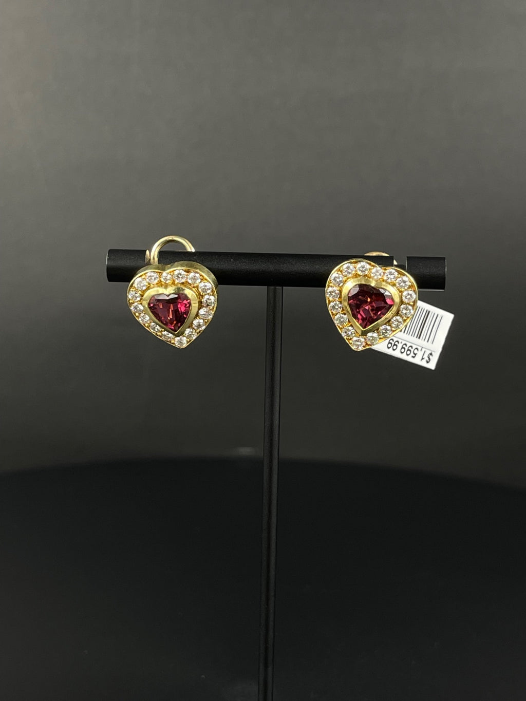 18K Gold Earring  with Diamond 
16.3mm