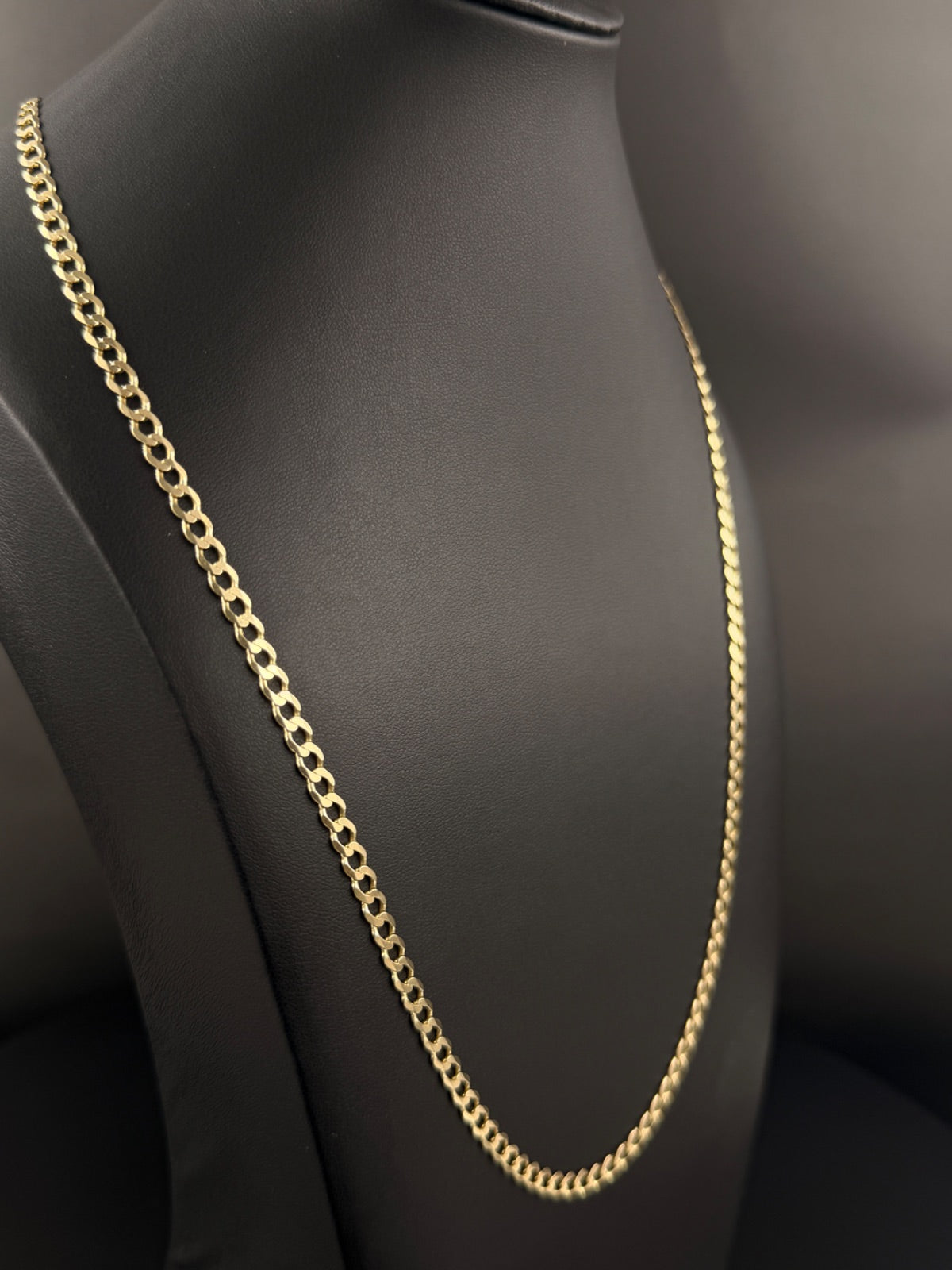 14K Gold Curb Link Chain 22 in 4mm