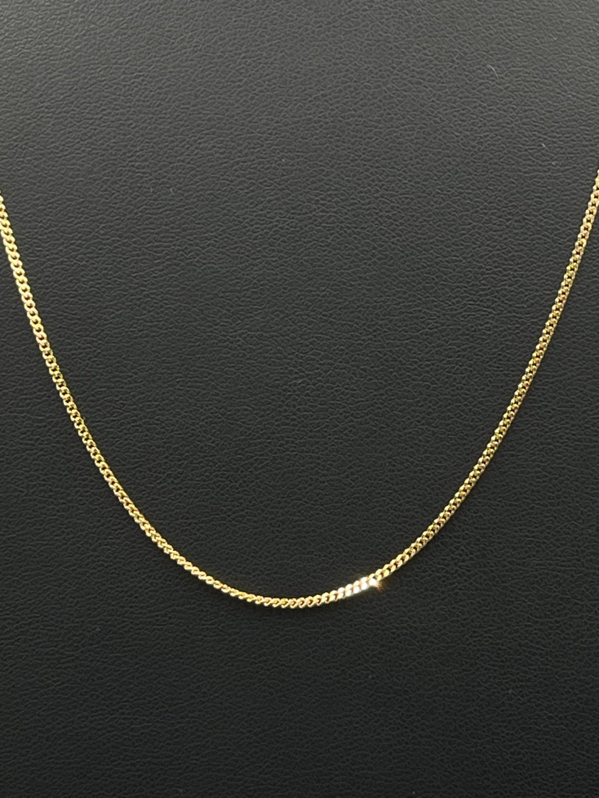 18K Gold Chain Necklace 19 in, 1.3mm