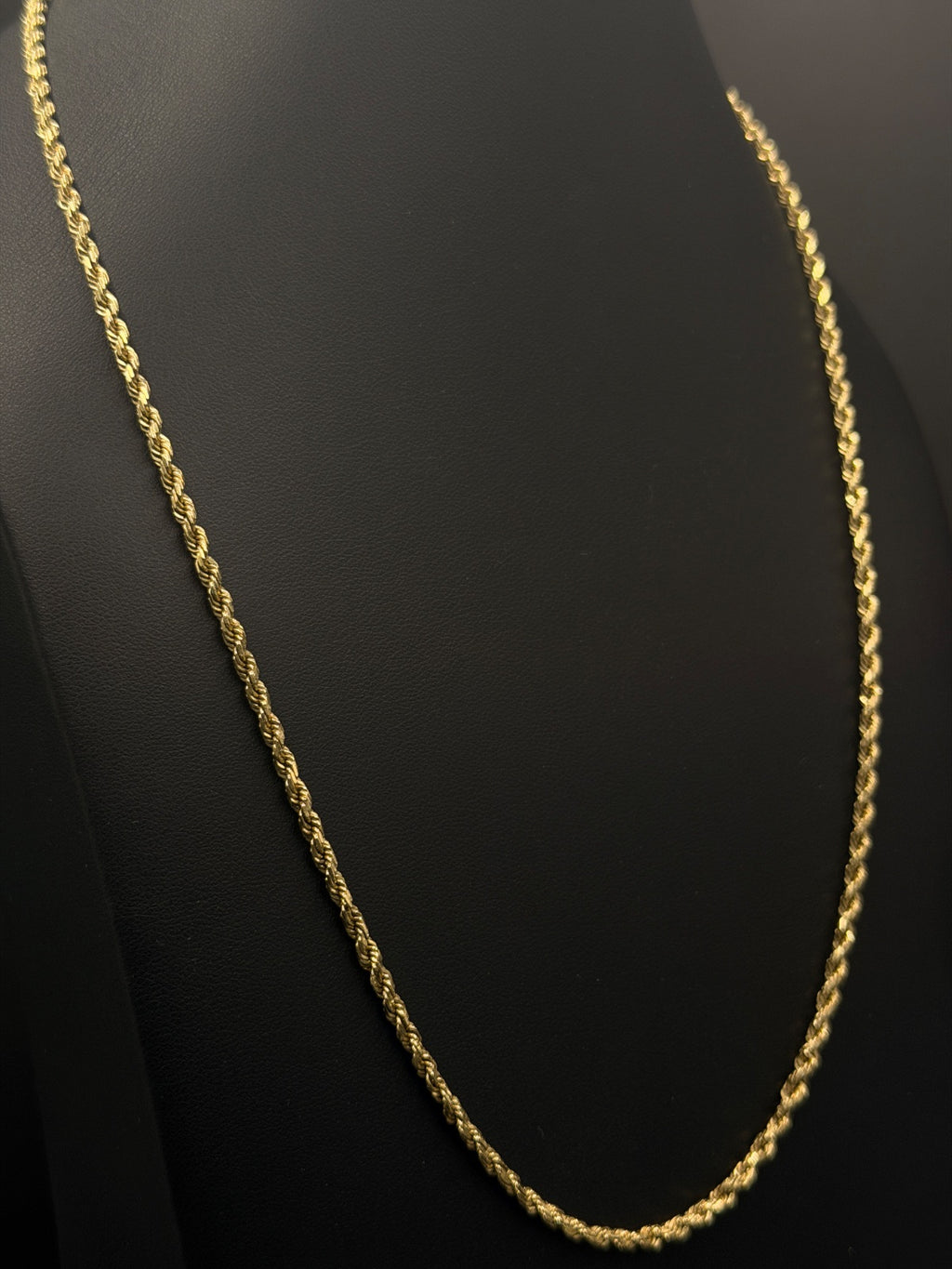 14K Gold Rope Chain 21in - Pre-owned for Sale
