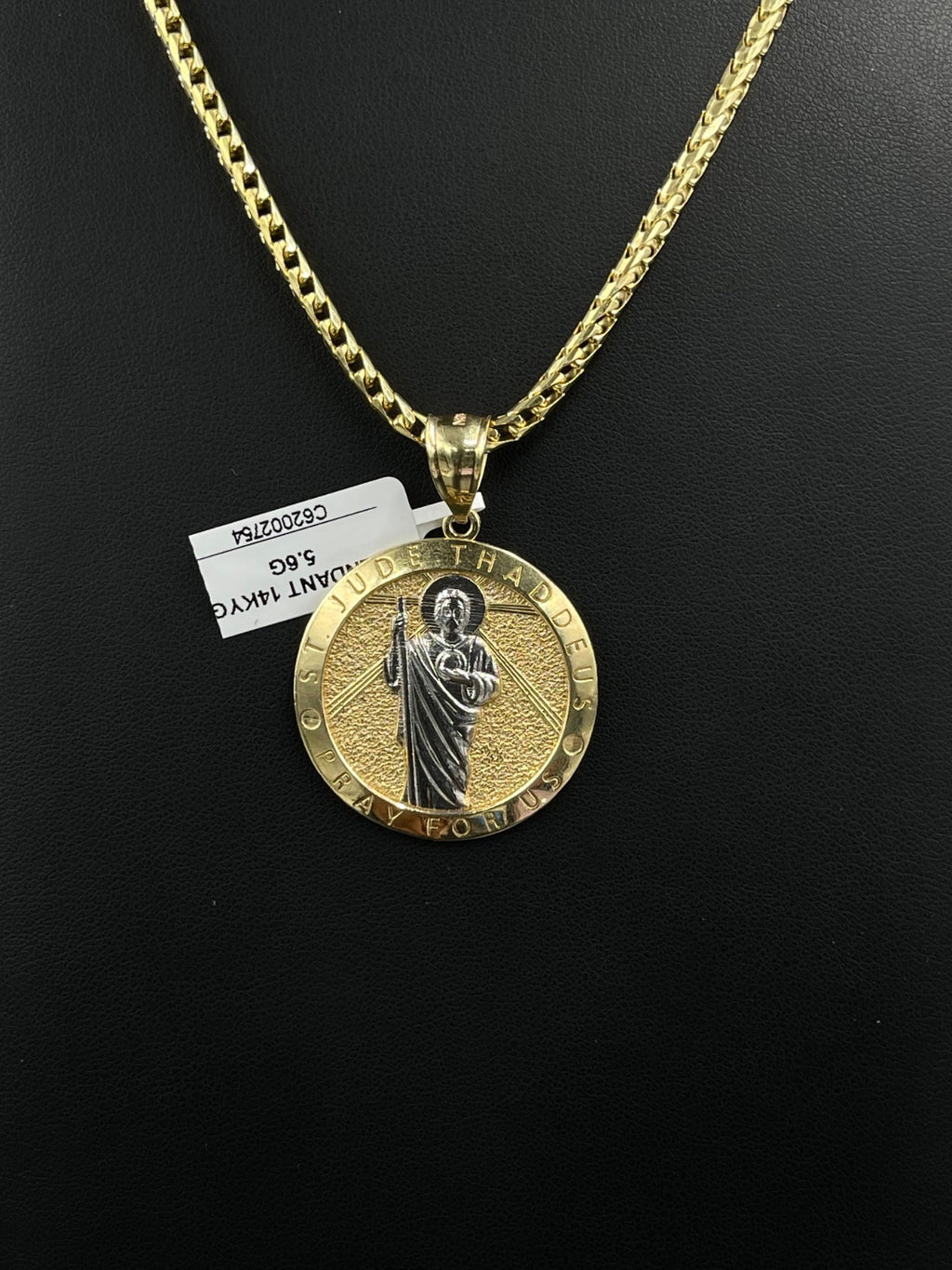 14K Gold Saint Jude Medal Pendant for Sale Pre-Owned