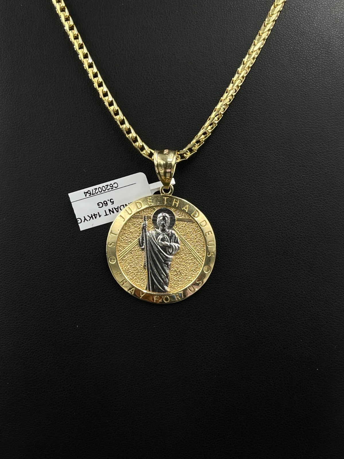 14K Gold Saint Jude Medal Pendant for Sale Pre-Owned