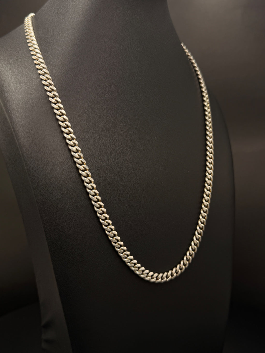 .925 Sterling Silver Miami Cuban Link Chain 40 Grams 20 Inches 4mm — photo 3