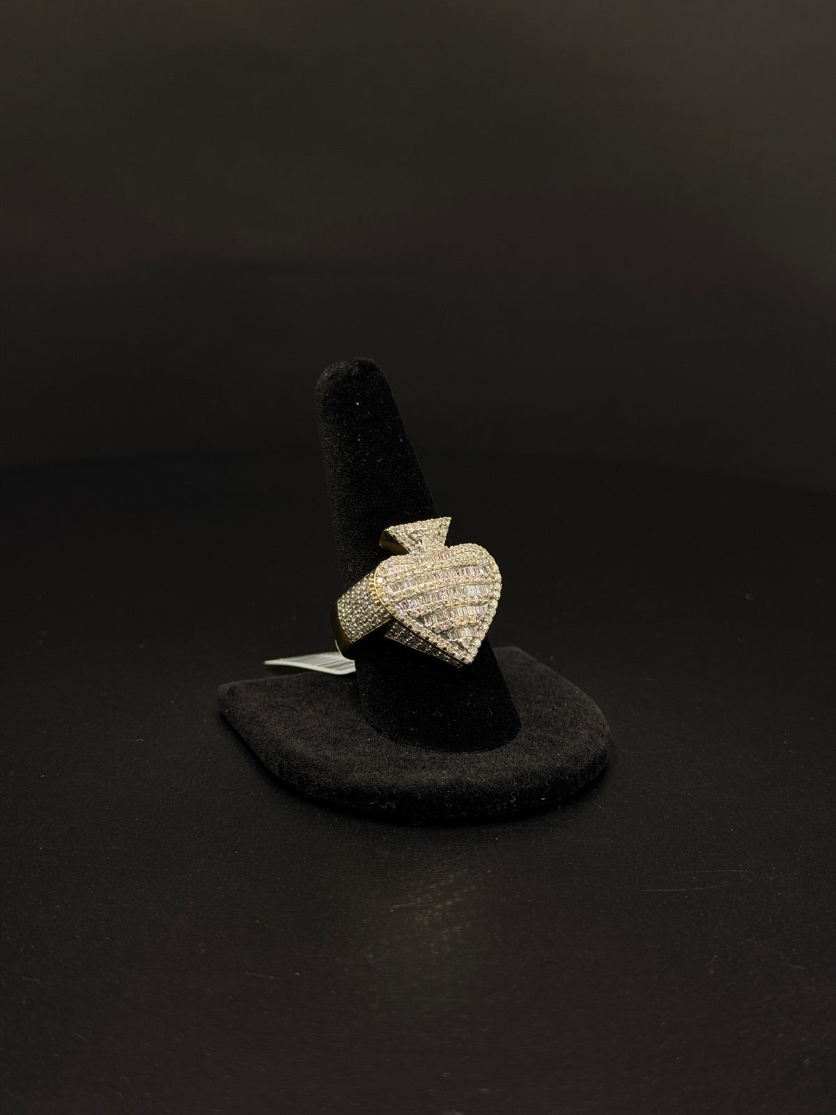 10K Gold Diamond Heart Ring – 13.2g, Sz 10 | DD Pawn Loans