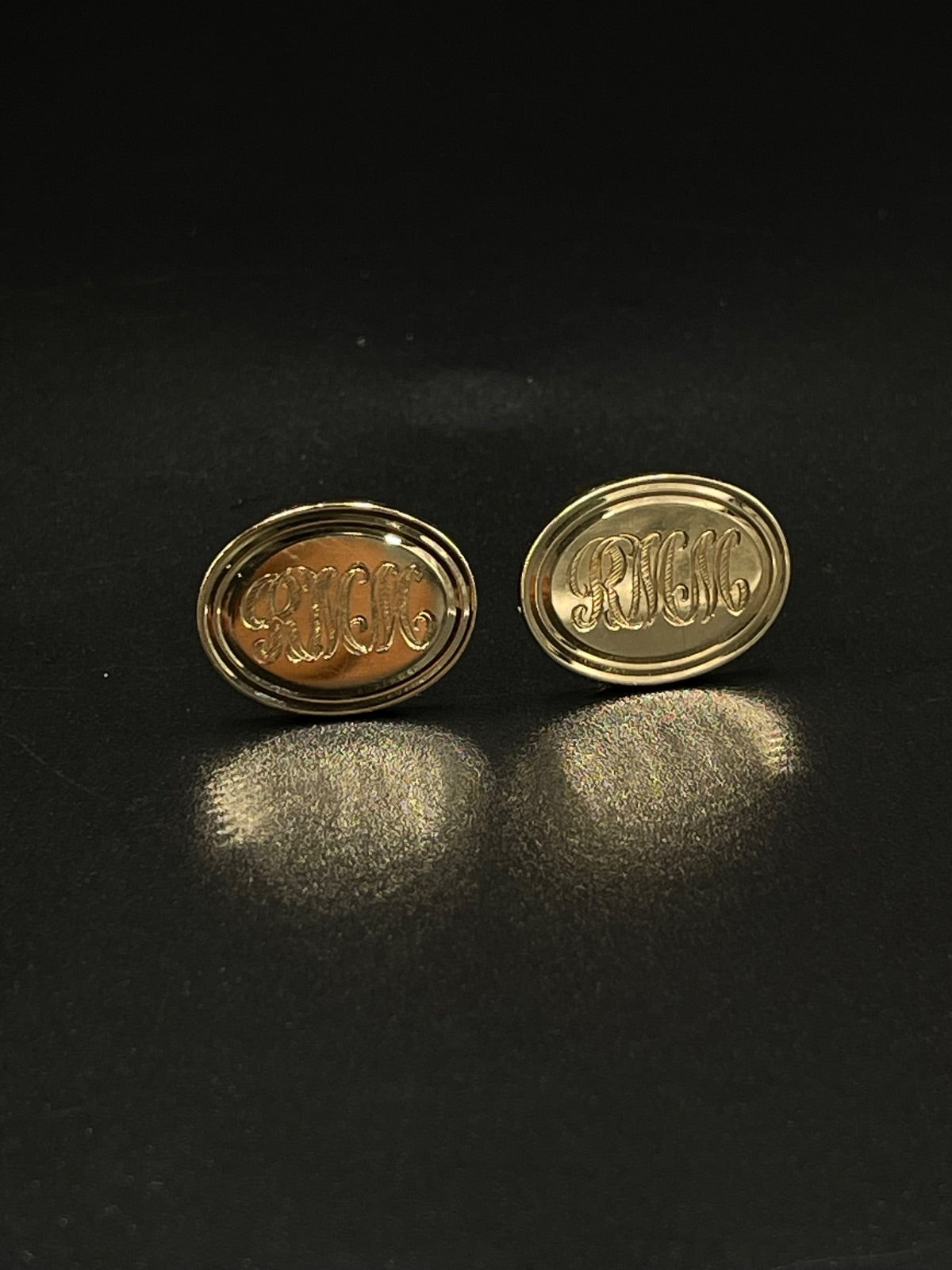 Gold Monogrammed Cufflinks – RJG Initials | DD Pawn Loans