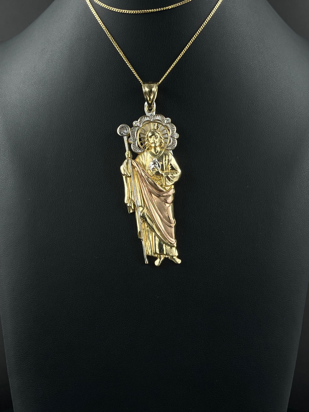 14K Gold Saint Christopher Religious Pendant 12.9g