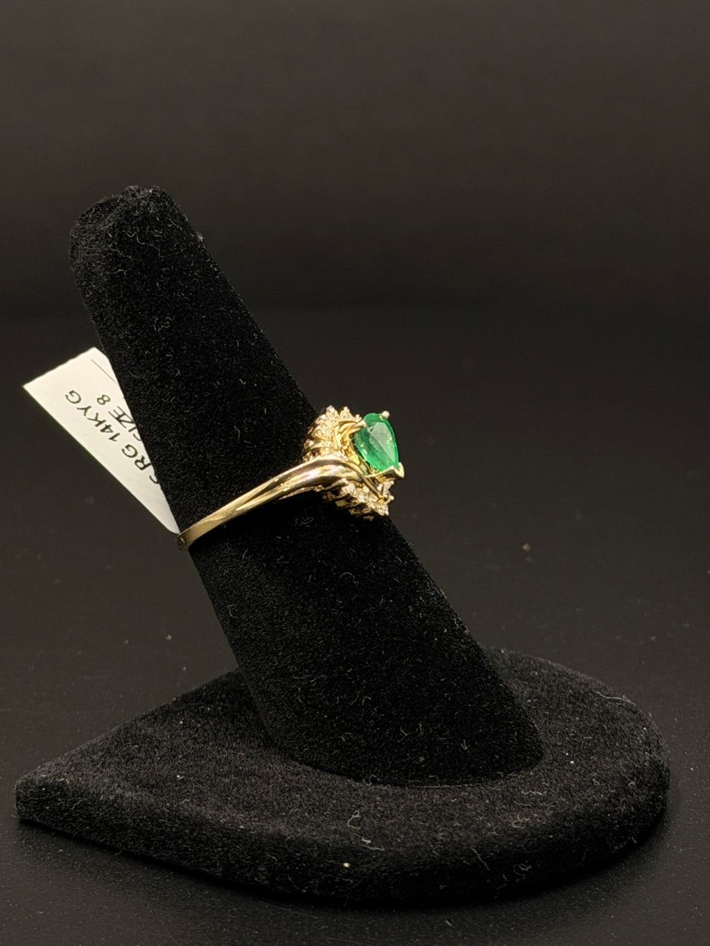 14K Gold Emerald Halo Ring Size 8 – 2.9g | DD Pawn Loans — photo 3