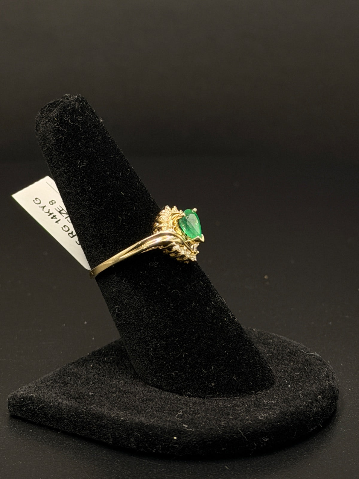 14K Gold Emerald Halo Ring Size 8 – 2.9g | DD Pawn Loans — photo 3