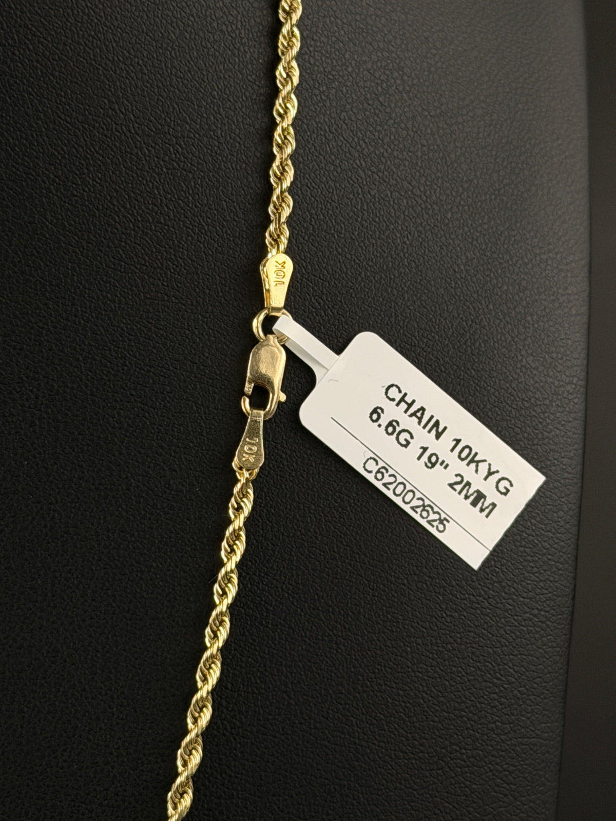 10K Gold Rope Chain 19 inch for sale