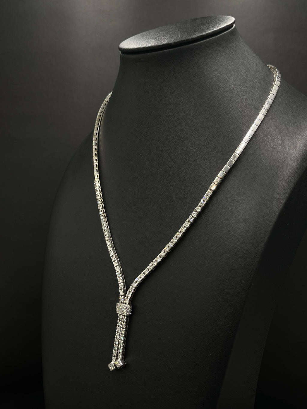 18K White Gold Diamond Tennis Necklace 36.1g | DD Pawn Loans
