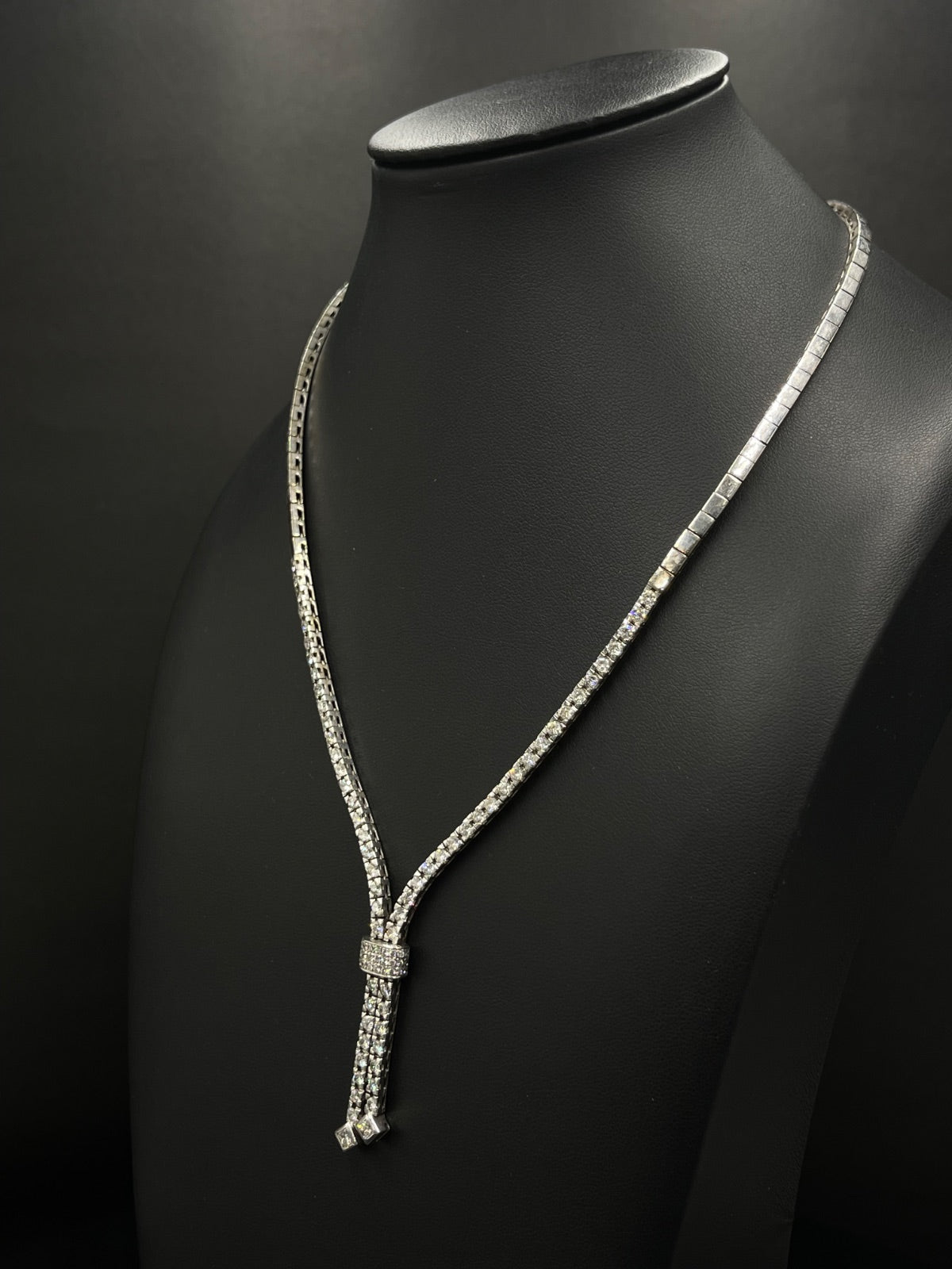 18K White Gold Diamond Tennis Necklace 36.1g | DD Pawn Loans