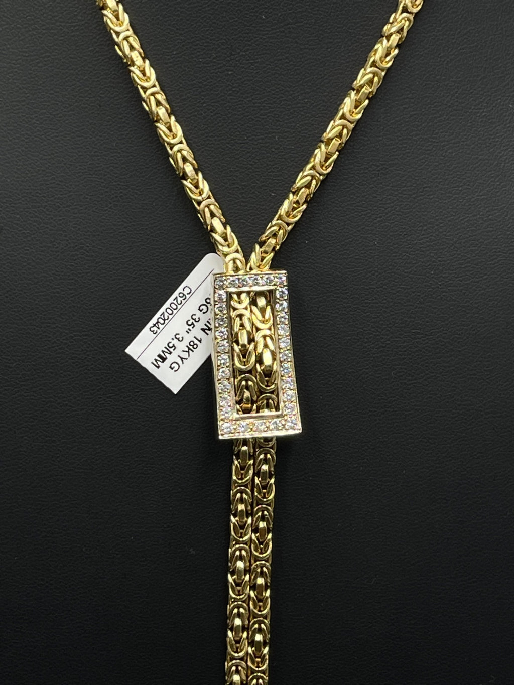 18K Gold Rope Chain Necklace 35" 3.5mm 92.6g