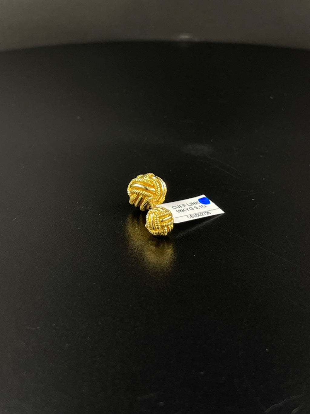 18K Gold Knot Cufflinks 9.1g