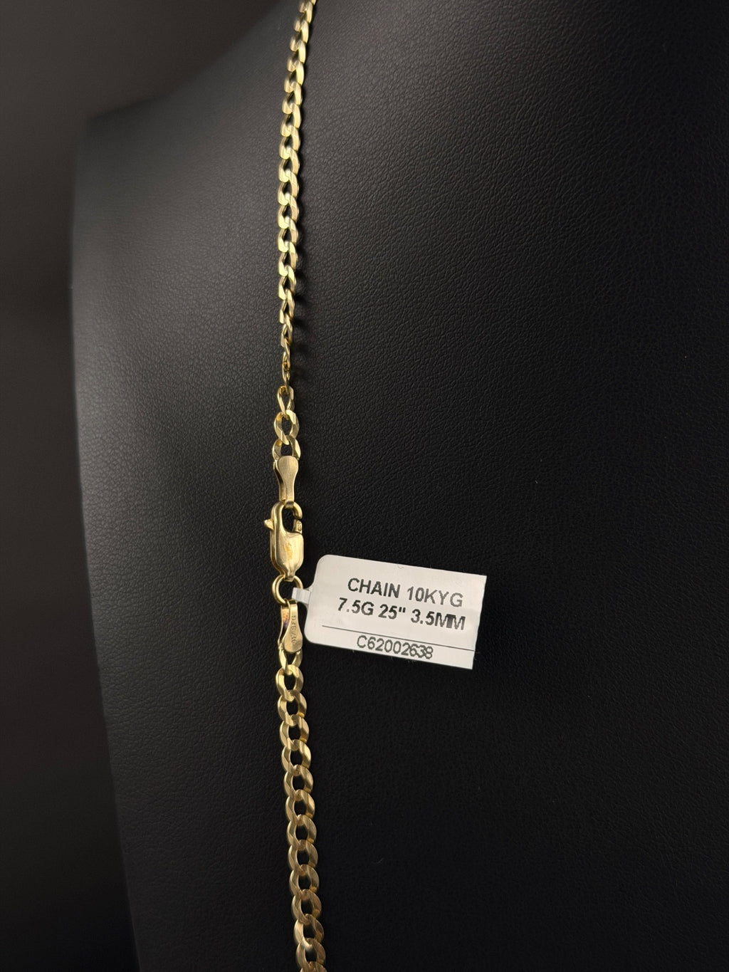 10K Gold Curb Chain Necklace 25 in