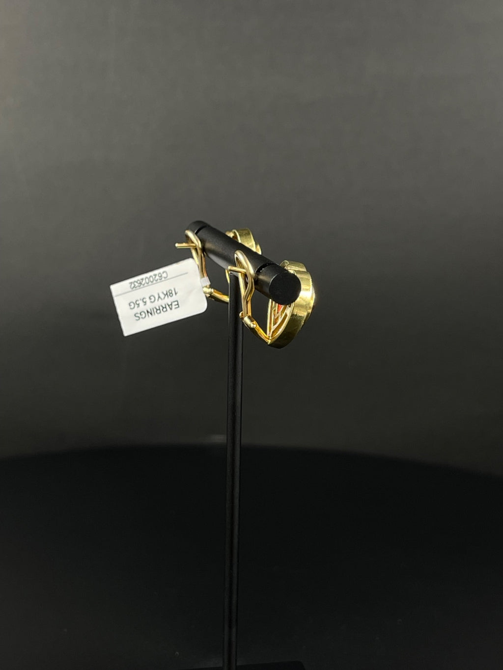 18K Gold Earring  with Diamond 
16.3mm