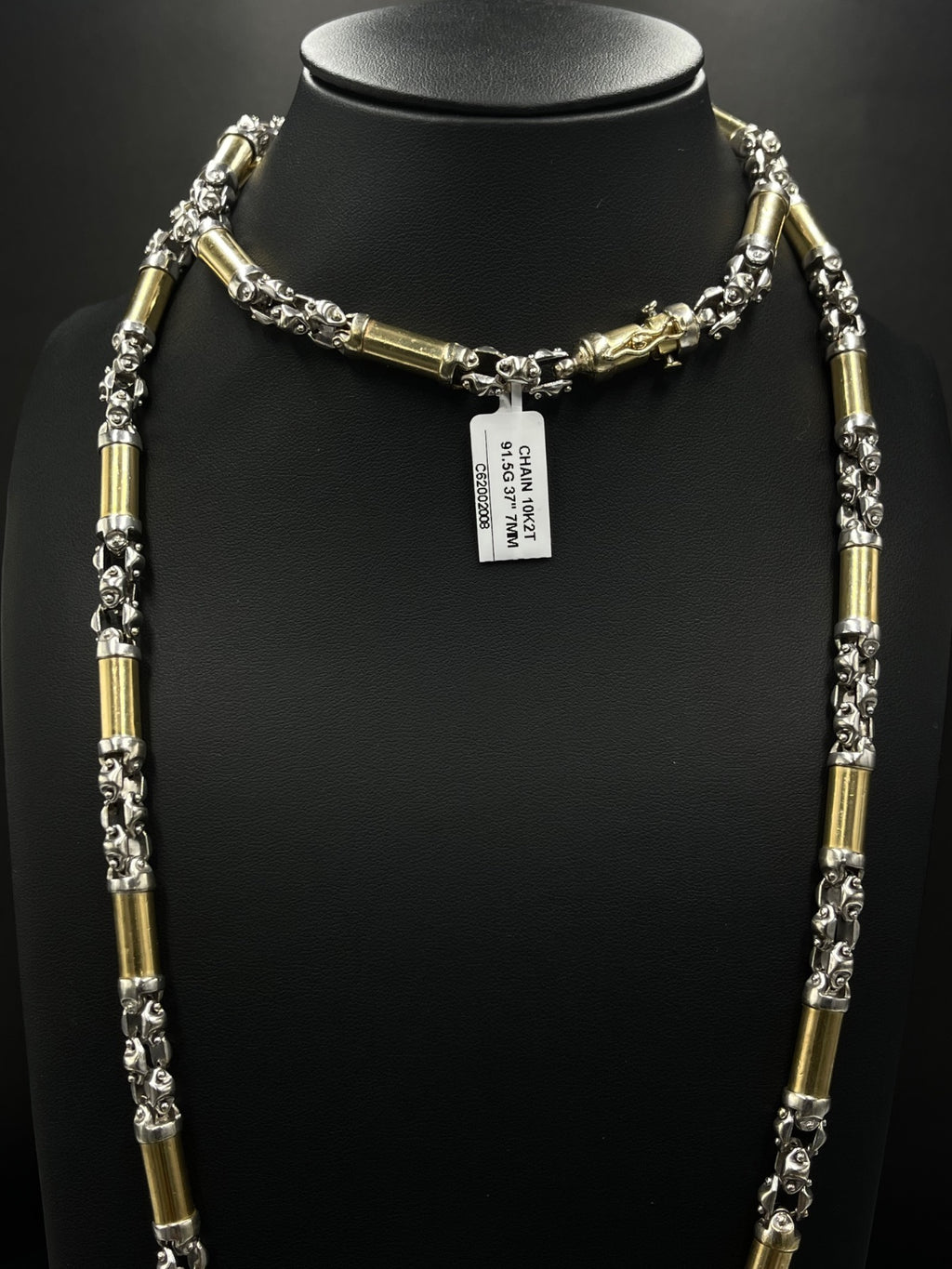 10K Gold Mixed Link Chain 37 In 91.5g | DD Pawn