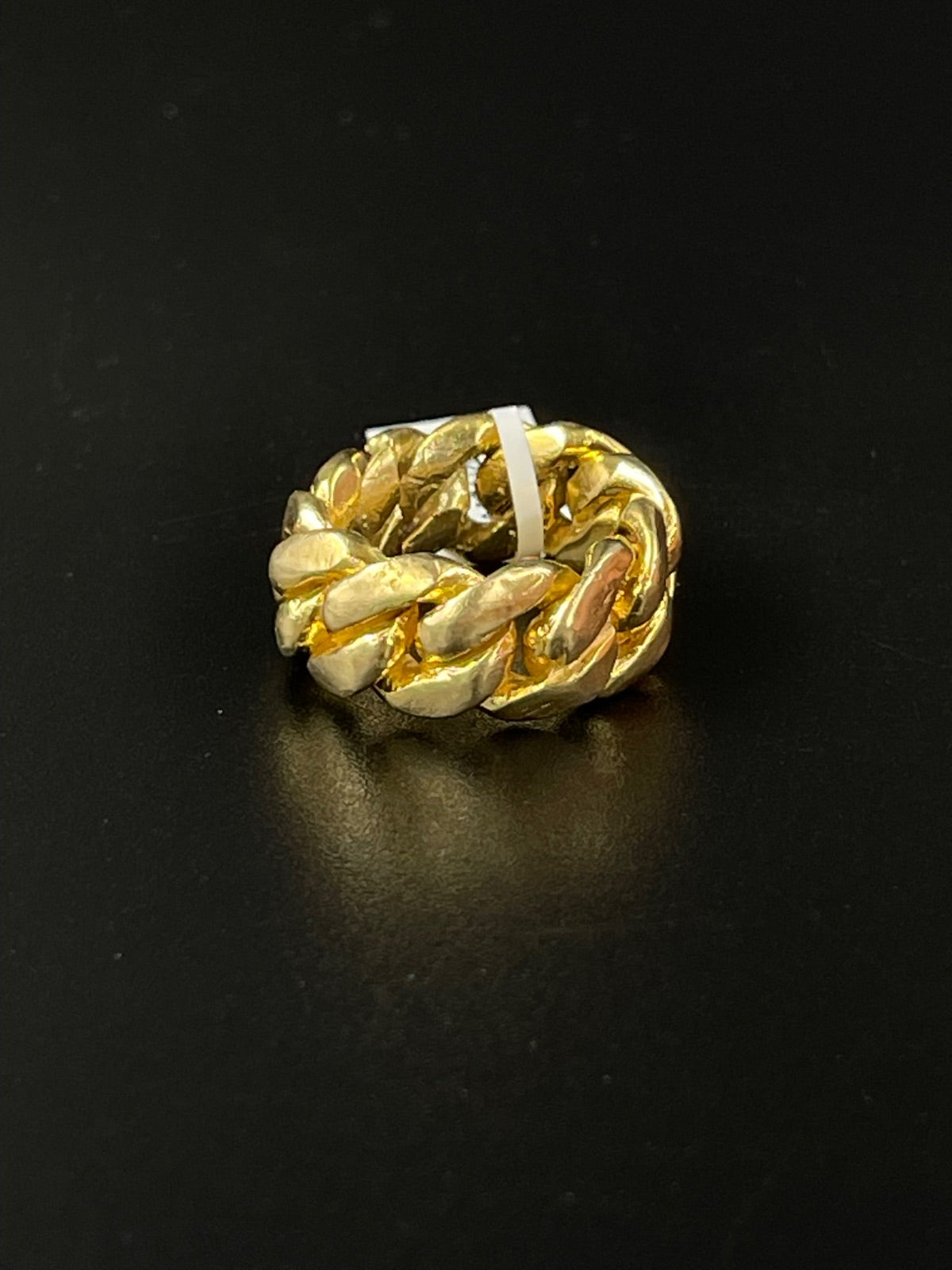 10K Cuban Link Ring 
Size: 6
9.8mm