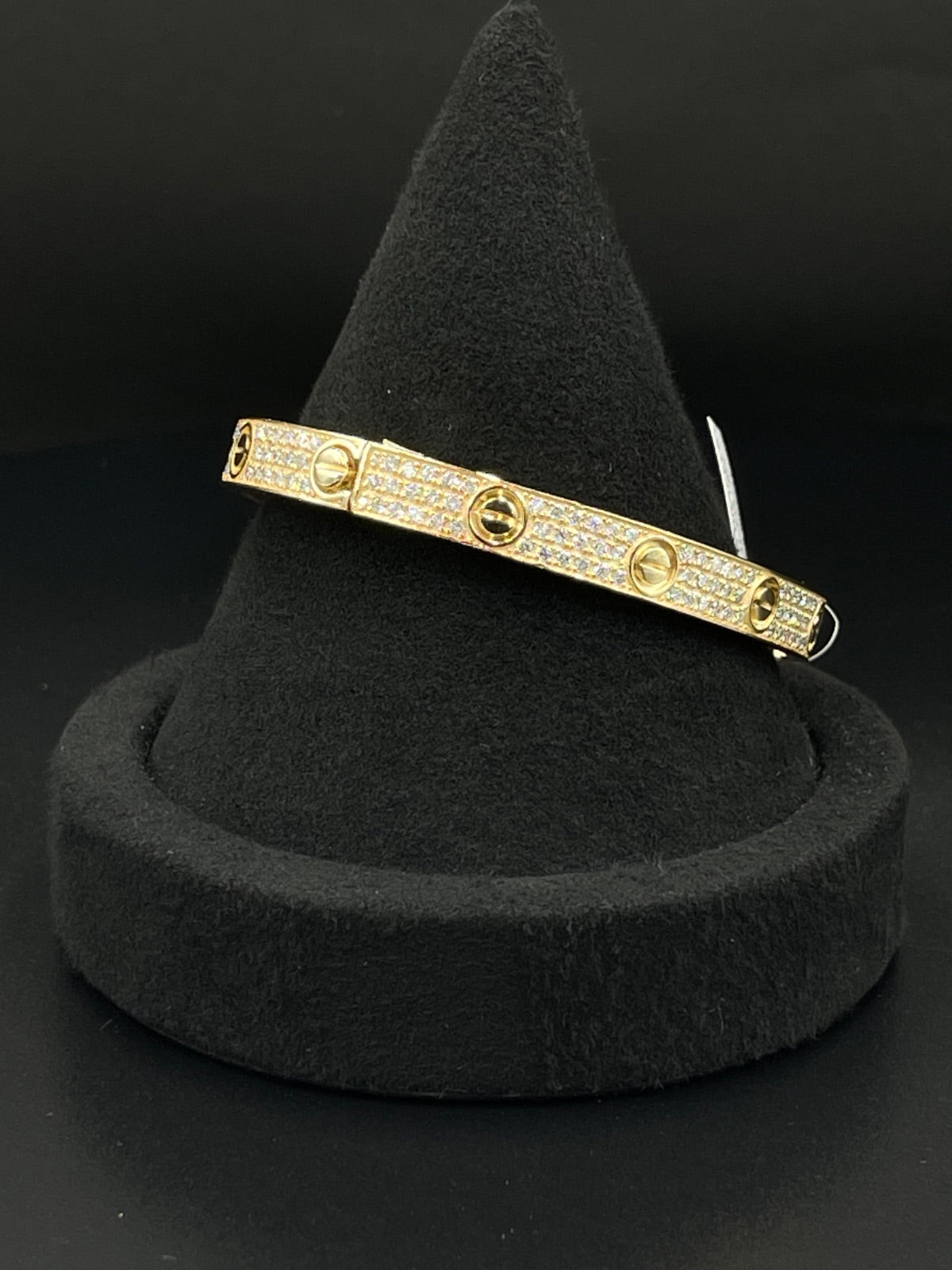 14K Yellow Gold Pavé Bangle Bracelet 45g | DD Pawn Loans — photo 4