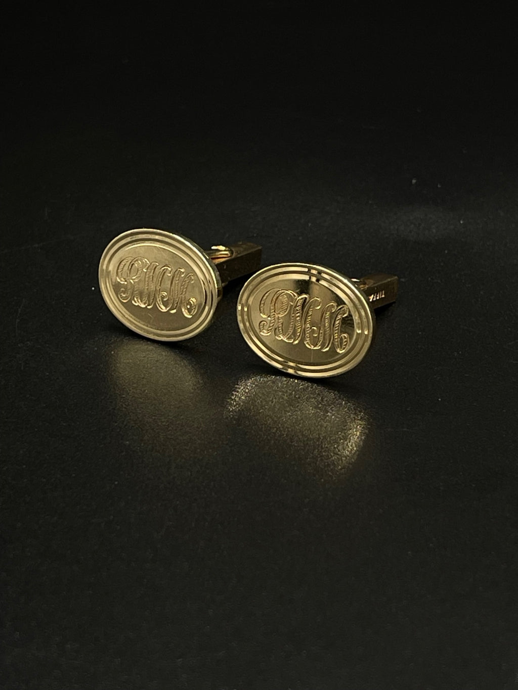 Gold Monogrammed Cufflinks – RJG Initials | DD Pawn Loans