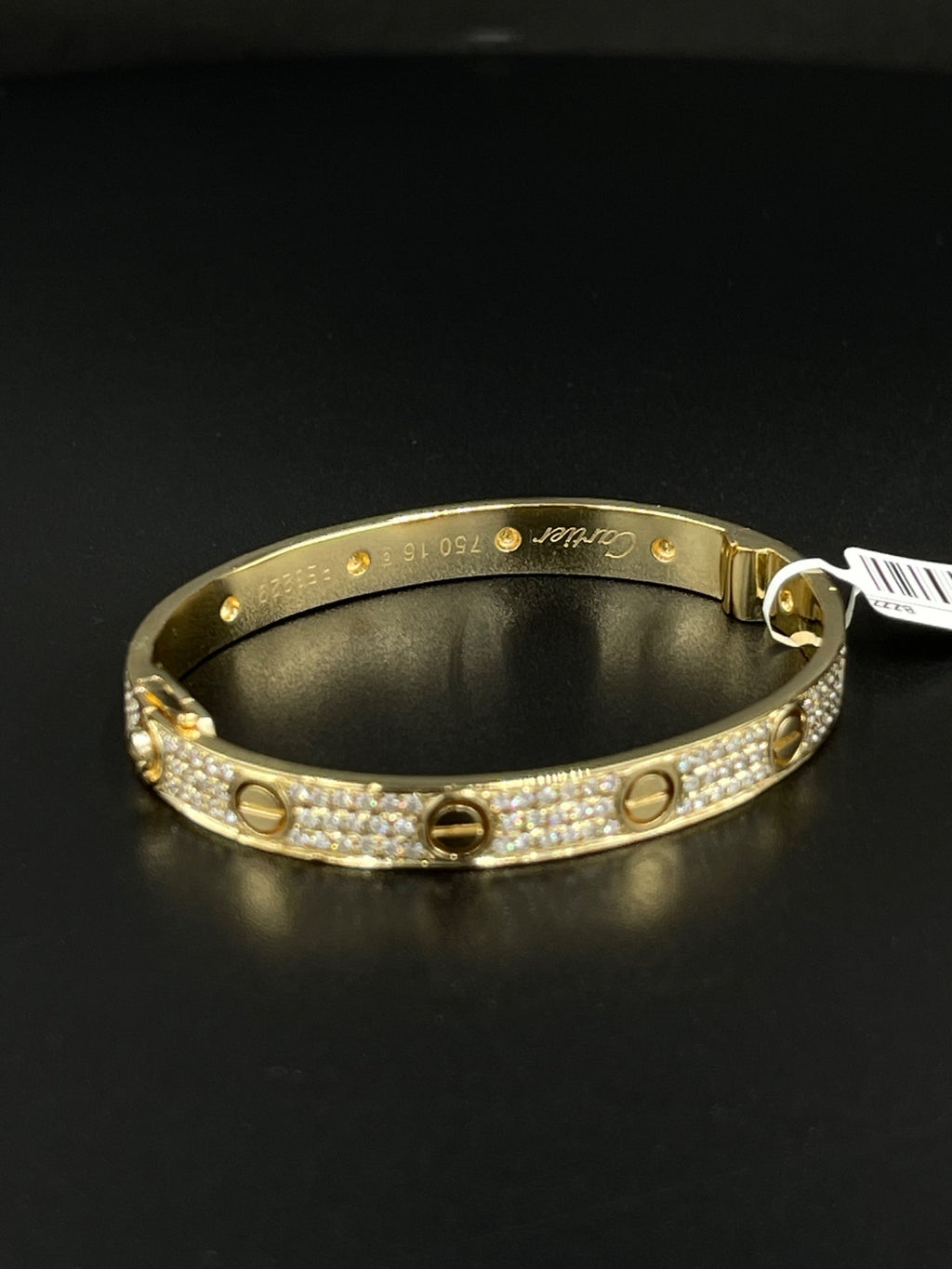 18K Diamond Gold Bangle Bracelet