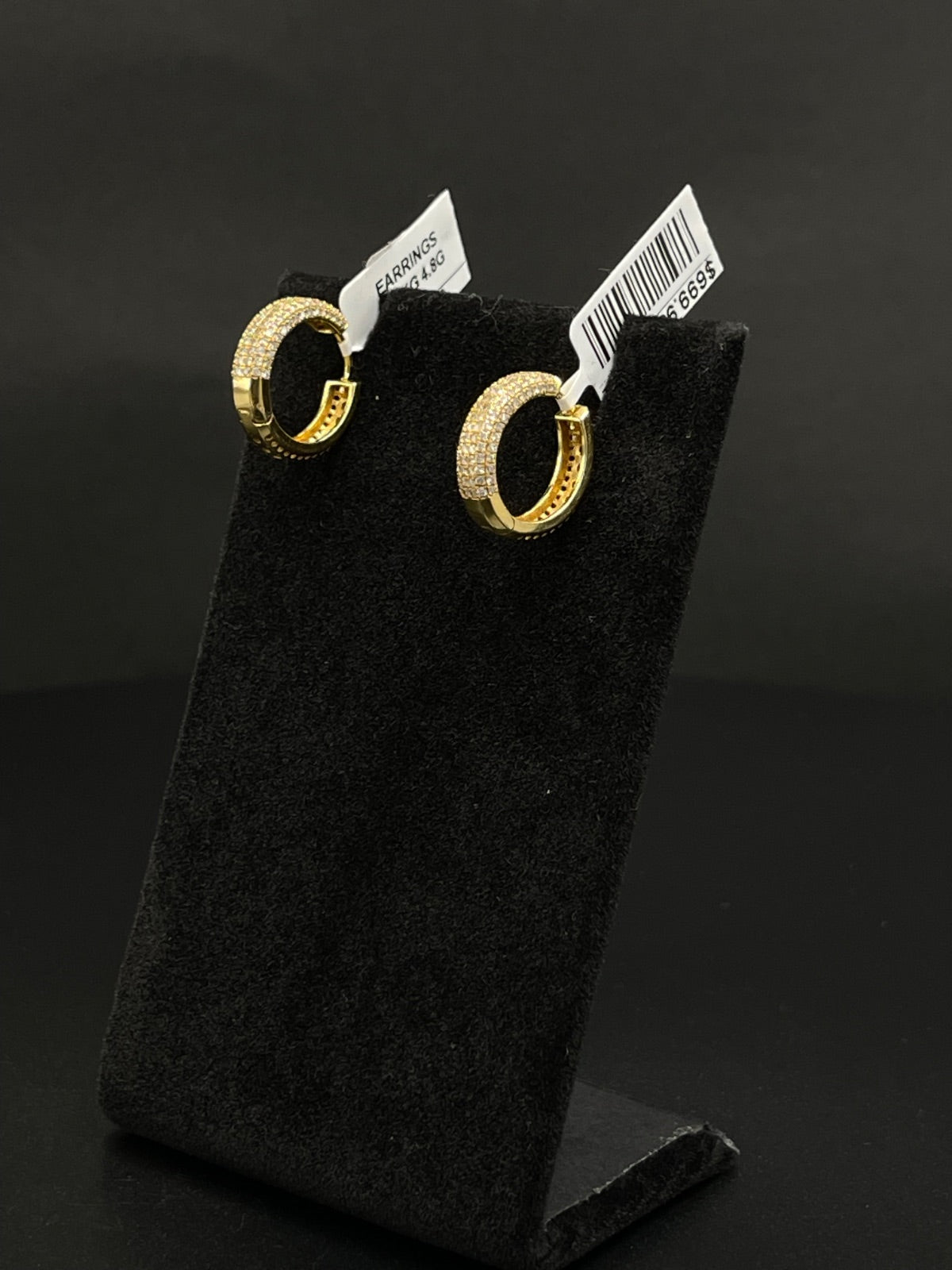 14K Gold Pavé Hoop Earrings – 4.8g | DD Pawn Loans