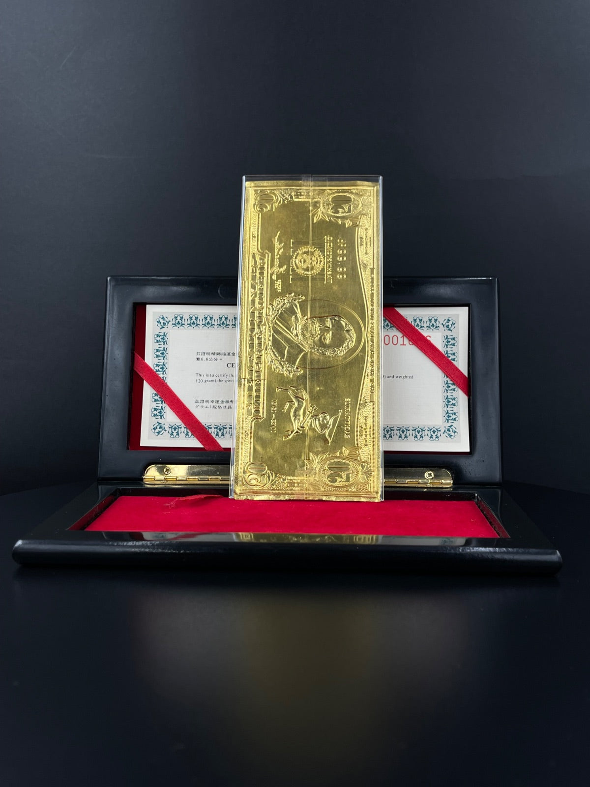 24K Gold Commemorative Bar 99.99% Pure 20g