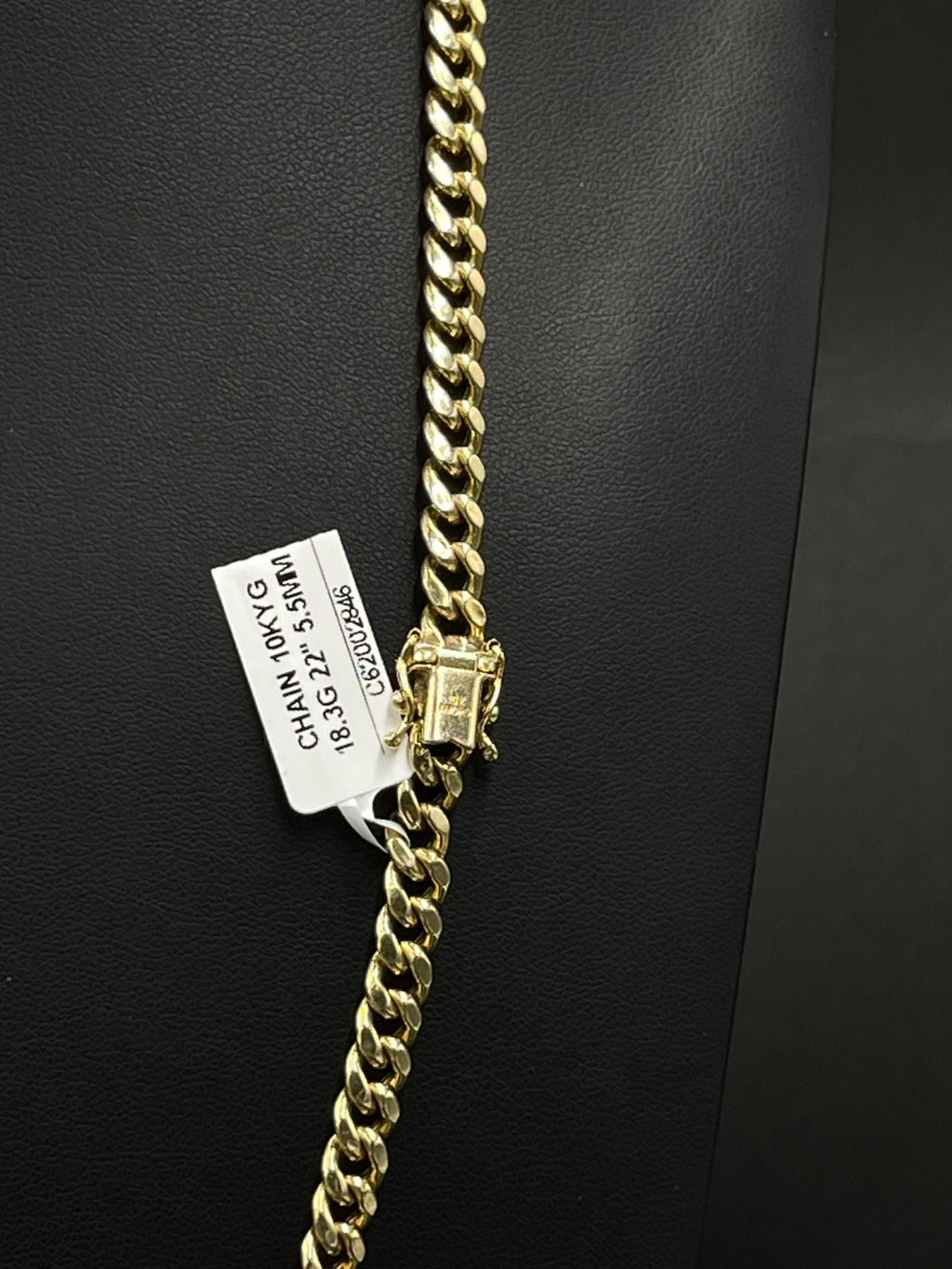 10K Gold Cuban Chain 
5.5mm
22 in