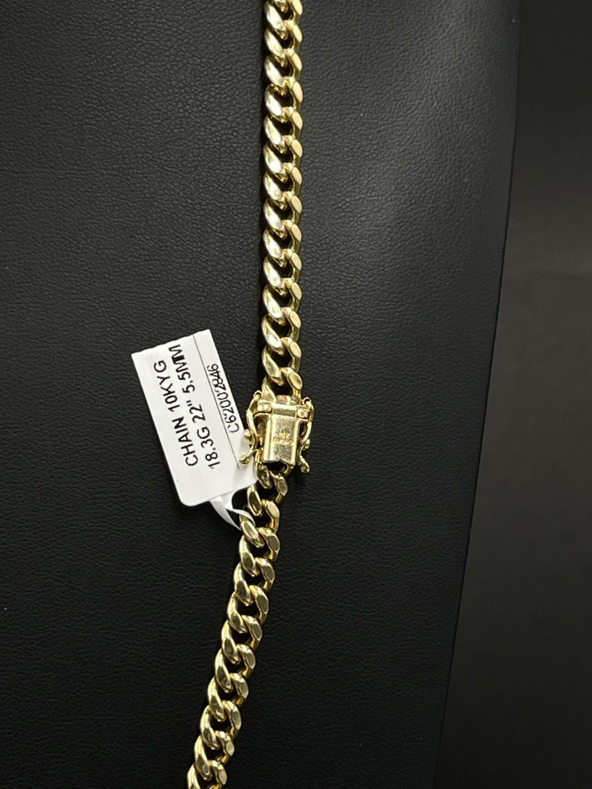 10K Gold Cuban Chain 
5.5mm
22 in