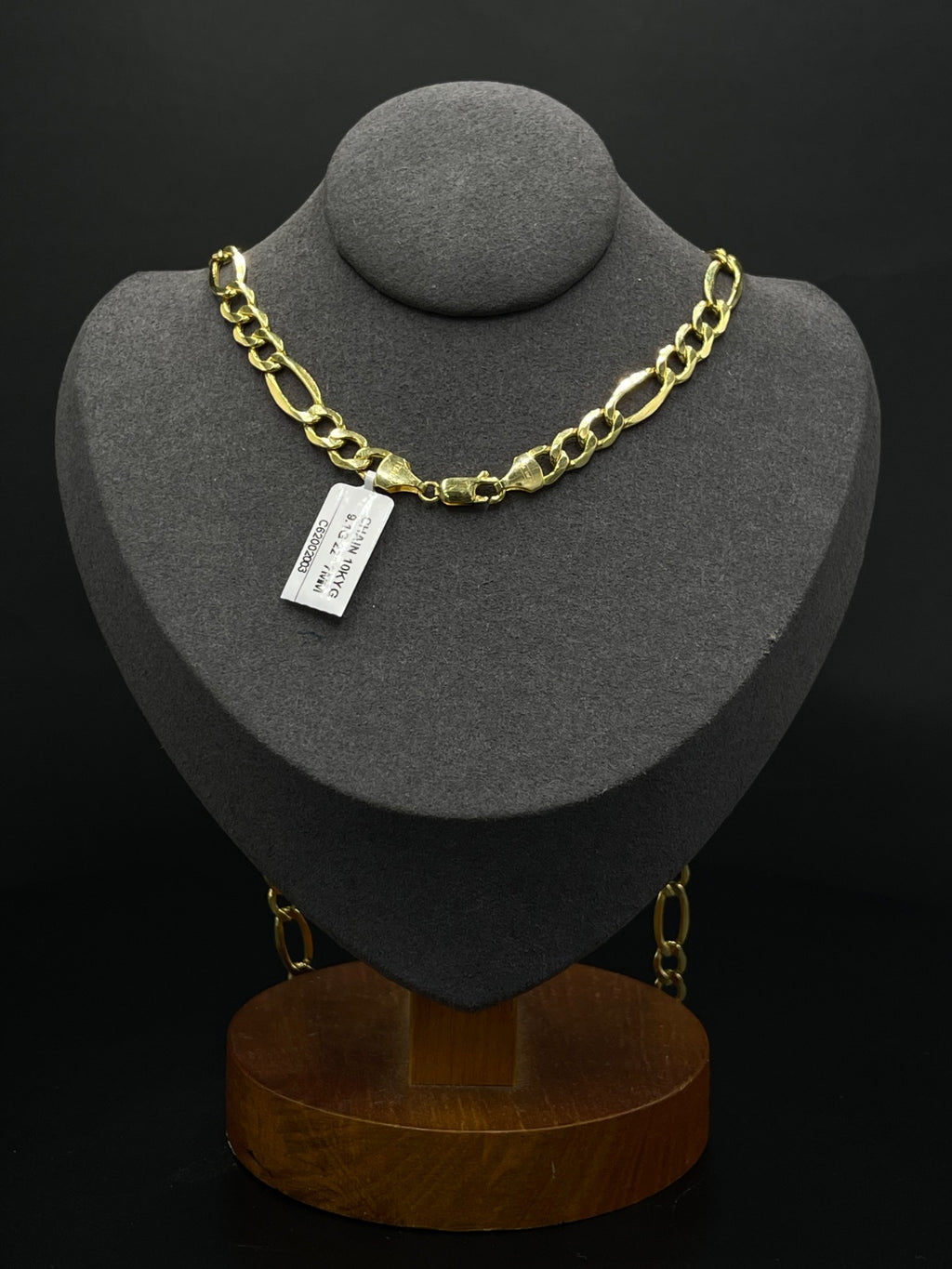 10K Gold Figaro Chain – 9.1g, 22in, 7mm | DD Pawn Loans