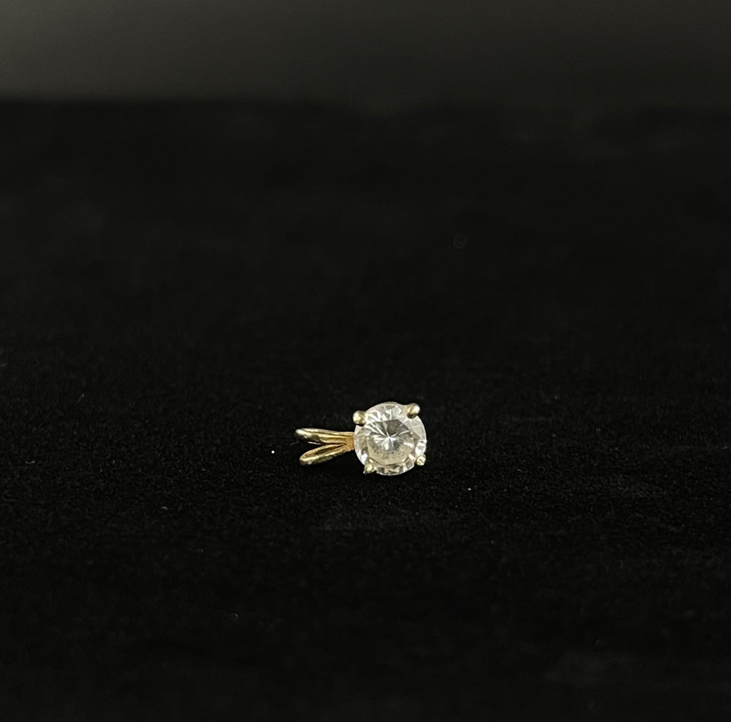 14K Gold Diamond Pendant 5.10mm