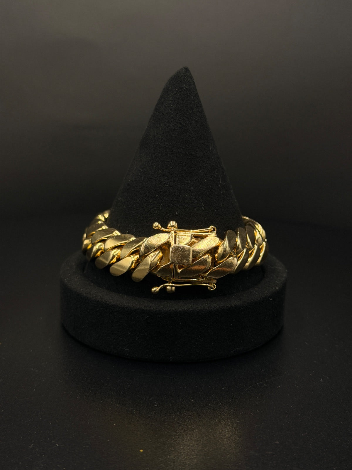 10K Gold Miami Cuban Link Bracelet 16mm