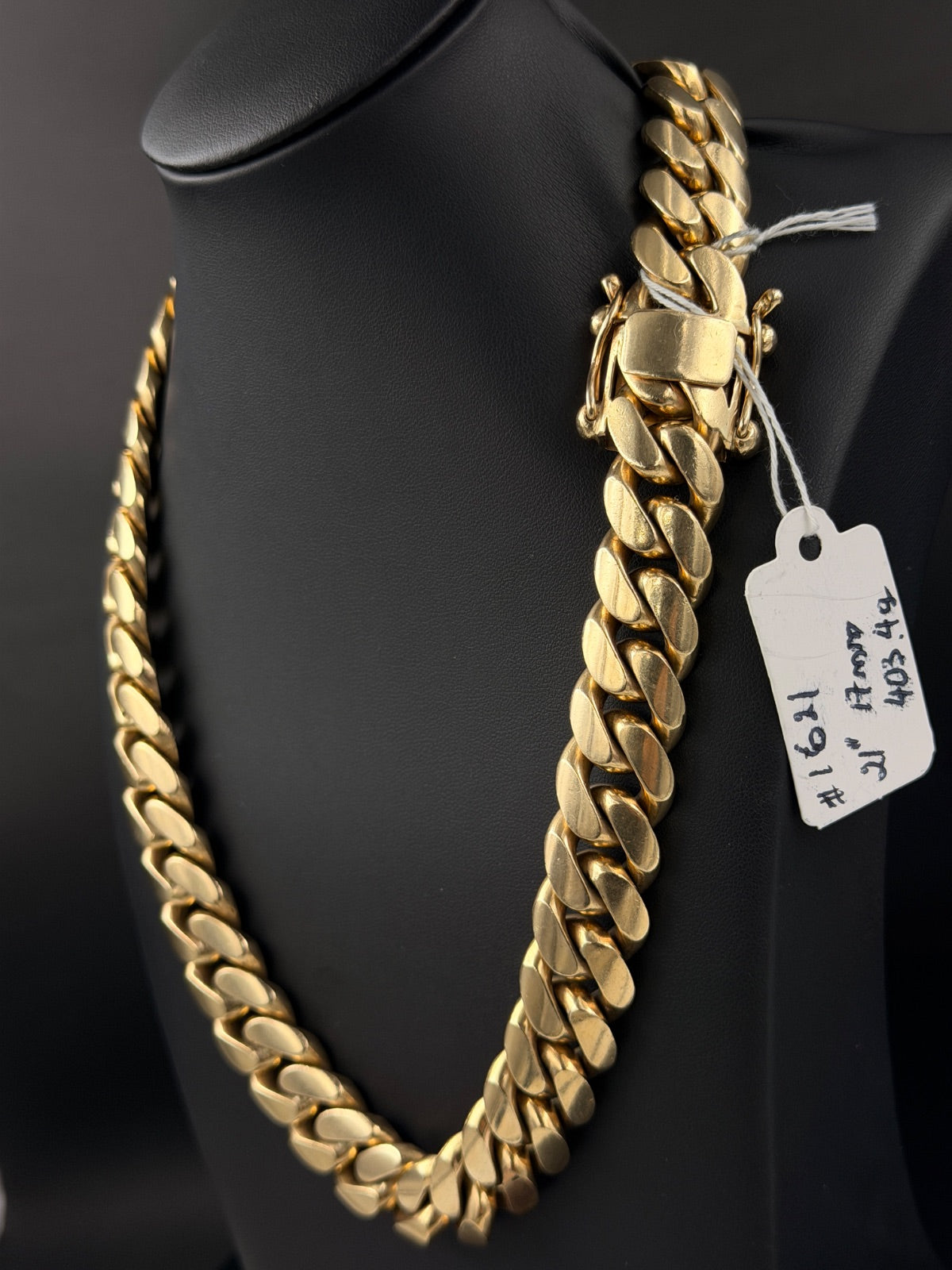 10K Gold Miami Cuban Link Chain 21 in